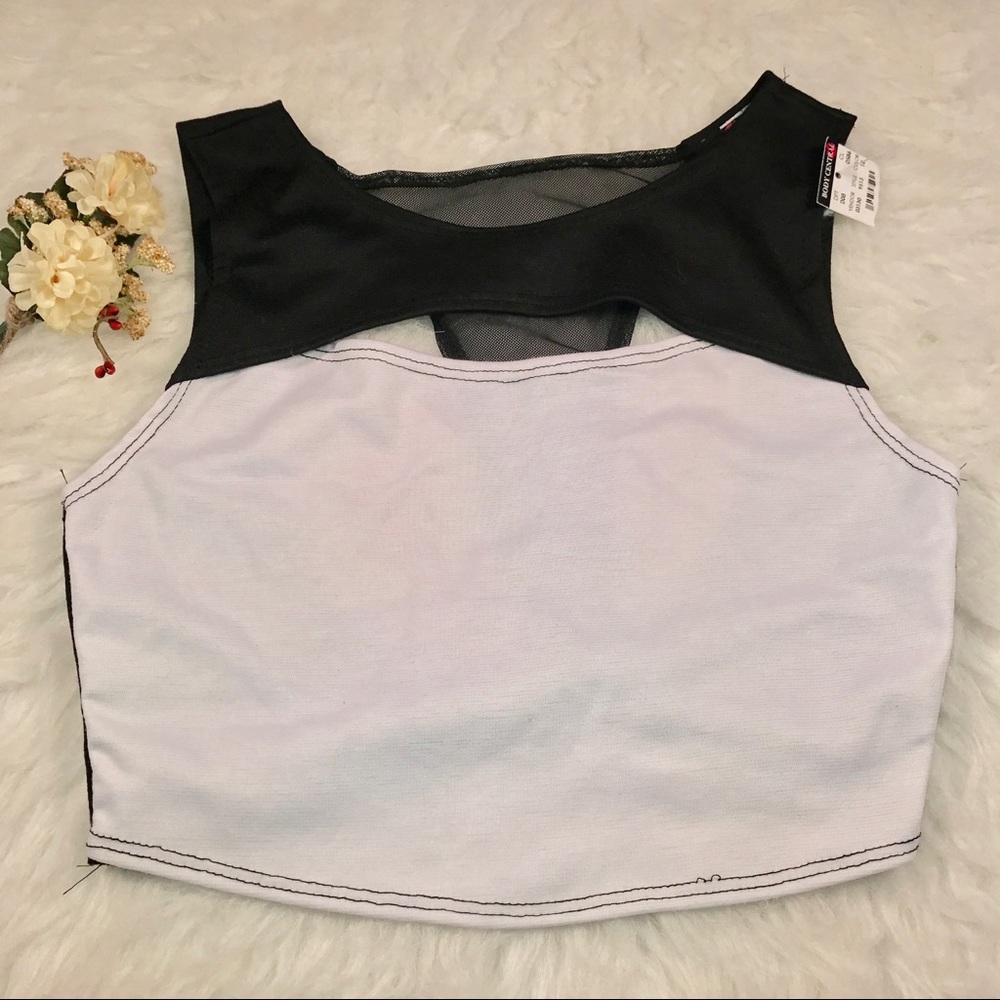NWT Open Back -Cutout front Body Central Crop Top